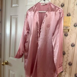 Luxurious Pink Satin Pajama Top/Short Nightie